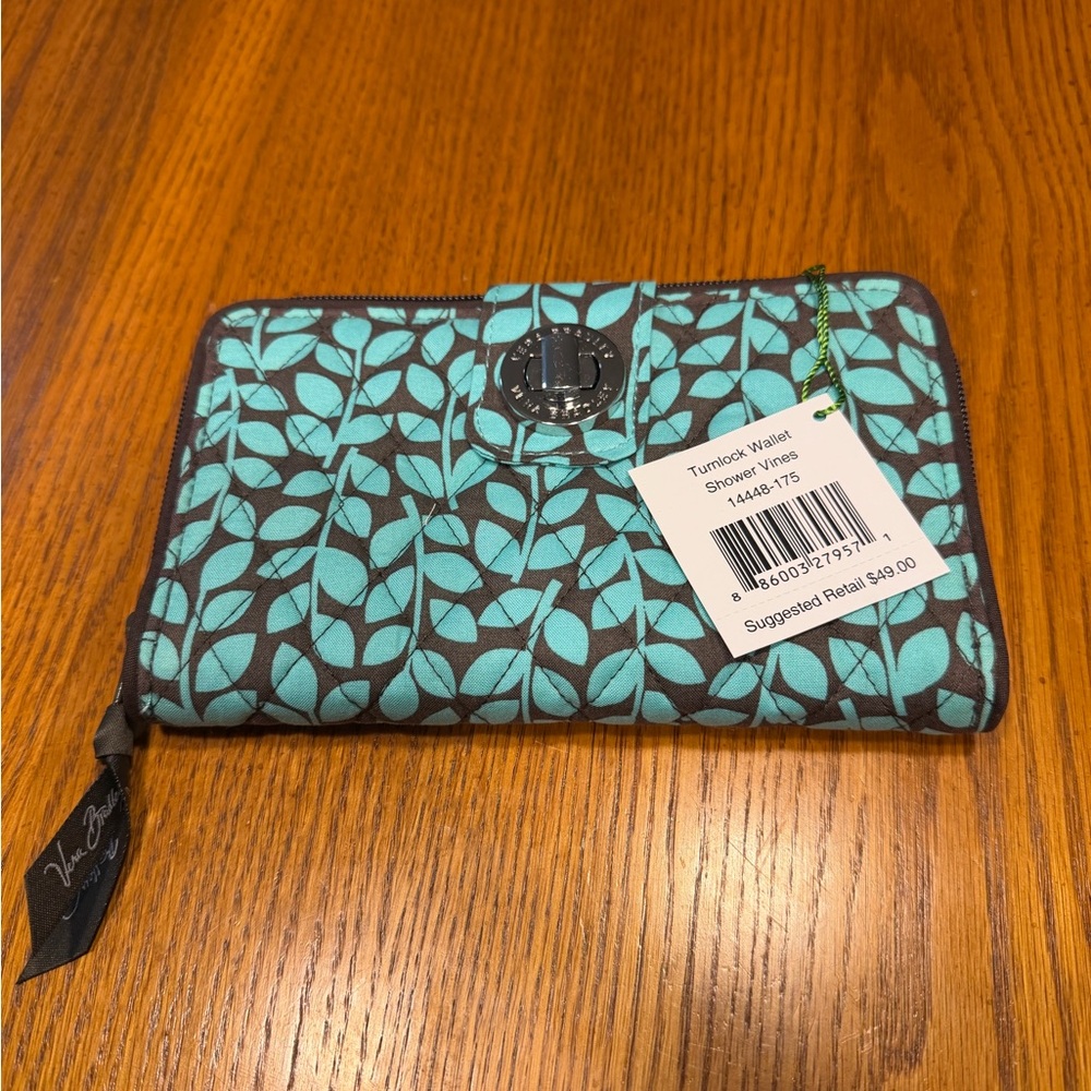 Vera Bradley Shower Vines Turnlock Wallet